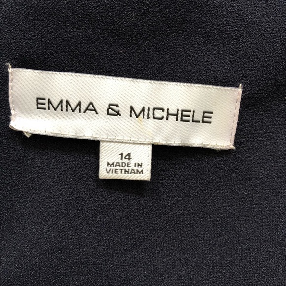 NWOT - Emma & Michele Jumpsuit In Navy w/Fabric Tie - Size 14 - Picture 5 of 7